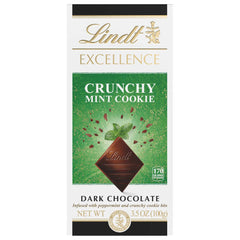 Lindt EXCELLENCE Crunchy Mint Cookie Dark Chocolate Bar (3.5 oz)