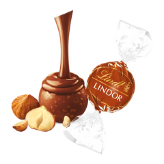 Hazelnut Milk Chocolate LINDOR Truffles 800-pc Case (353 oz)