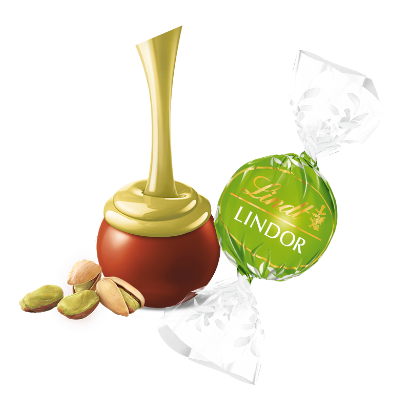 Pistachio Milk Chocolate LINDOR Truffles 800-pc Case (353 oz)